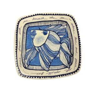 RARE “Come Dream With Me Beneath the Sea” Fish Plate by DiAne